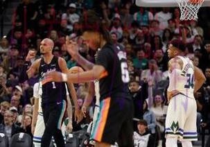 文班5记三分砍22+10字母哥21分 马刺送雄鹿3连败 文班5记三分砍22+10字母哥21分 马刺送雄鹿3连败